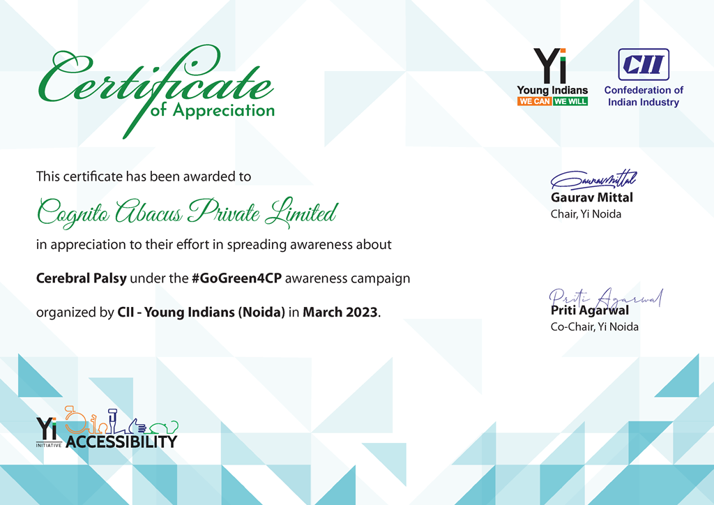 CII Recognized Cognito for Cerebral Palsy Awareness Campaign
